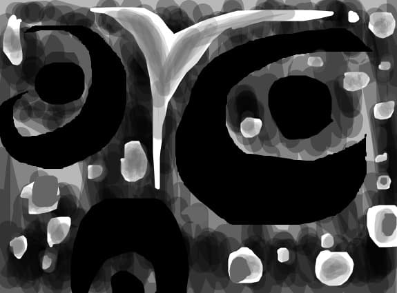 black and white