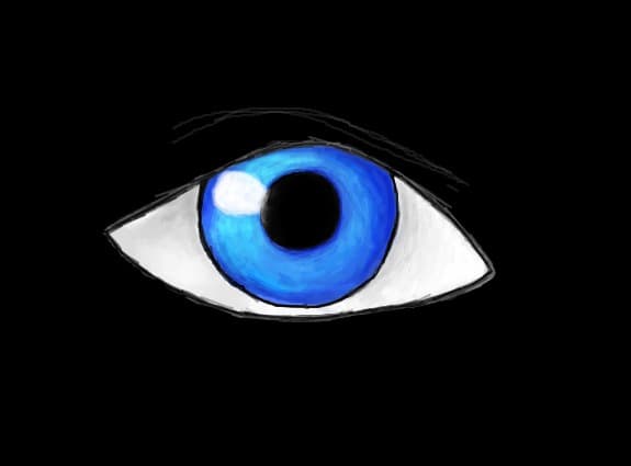 blue eye.
