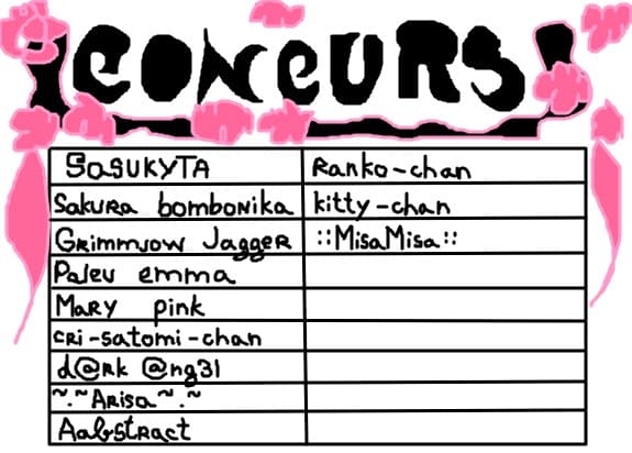 CONCURS ANIME
