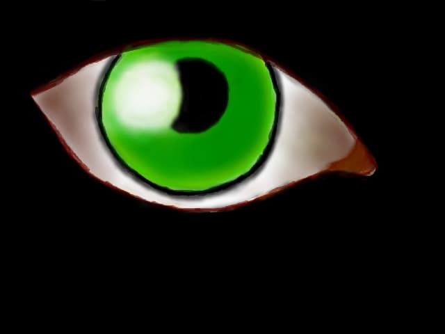 green eye.