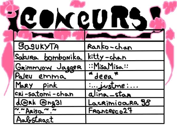 CONCURS - ANIME :d