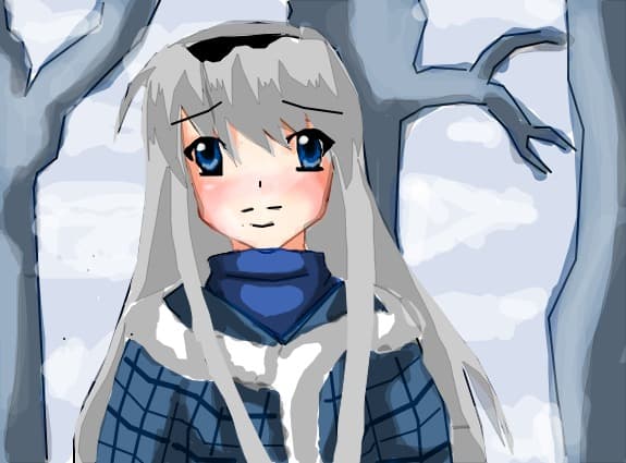 anime winter girl..