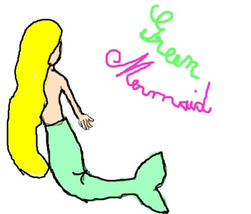 green mermaid