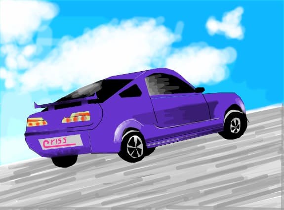 oo...a purple car!! :)