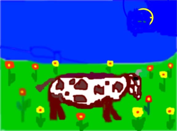 Vaca pe campie