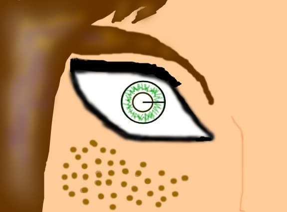 un ochi verde:D