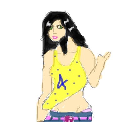 primul meu desen->o fata:D