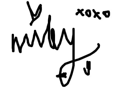 AUTOGRAF MILEY