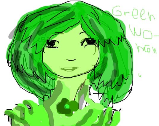green woman