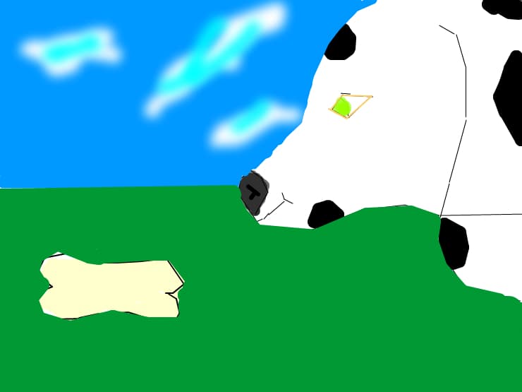 catel dalmatian cu un os bun bun