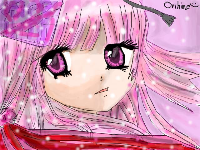 anime pink girl
