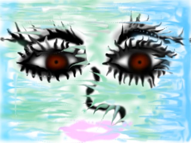 his eyes