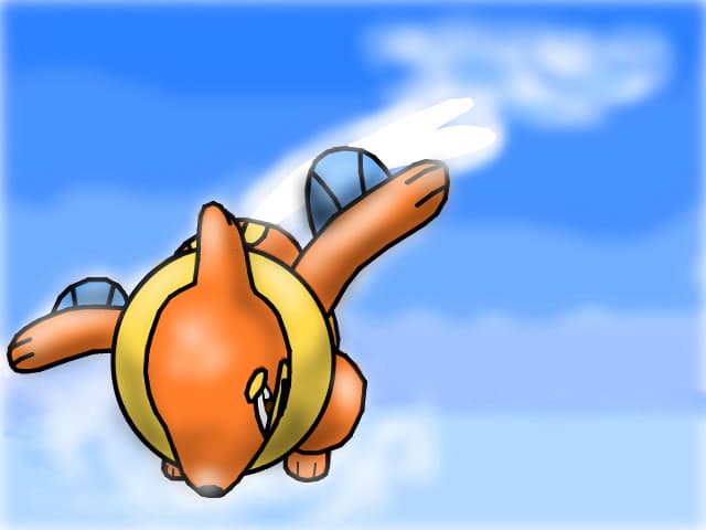 Buizel using Sonic Boom .