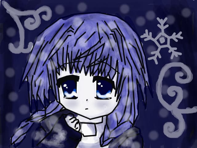 blue anime girl
