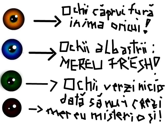Ce culoare au ochii tai?