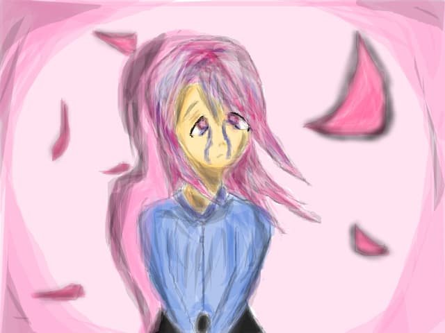 Anime girl CRY:((~~And Sakura