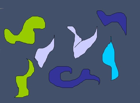 fosile colorate