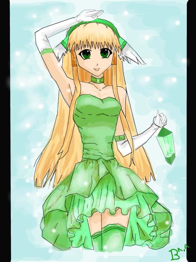 green anime