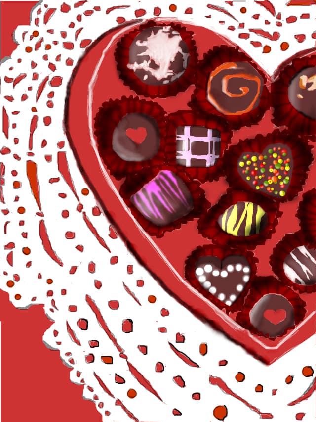 o cutie de bomboane pt o persoana cu totul si cu totul speciala!de Valentine\'s Day