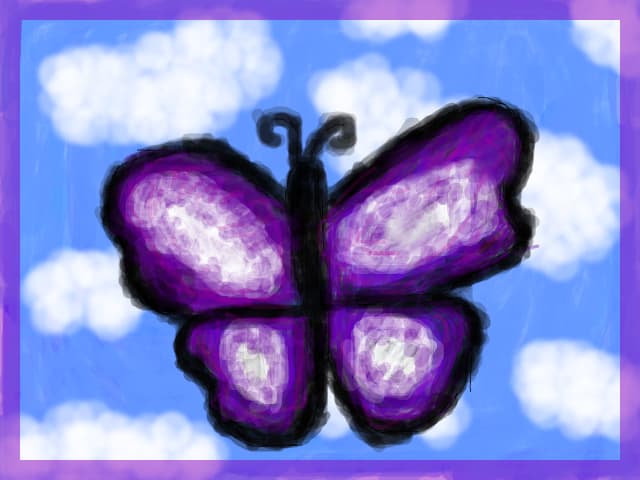 Butterfly fly away