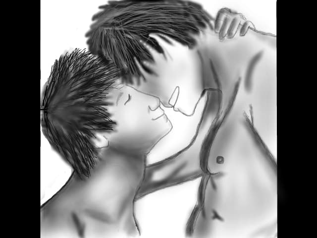 boys kissing