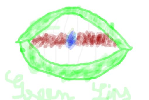Green lips