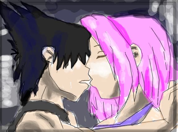 sasusaku kiss