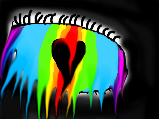 rainbowed eyed hearted
