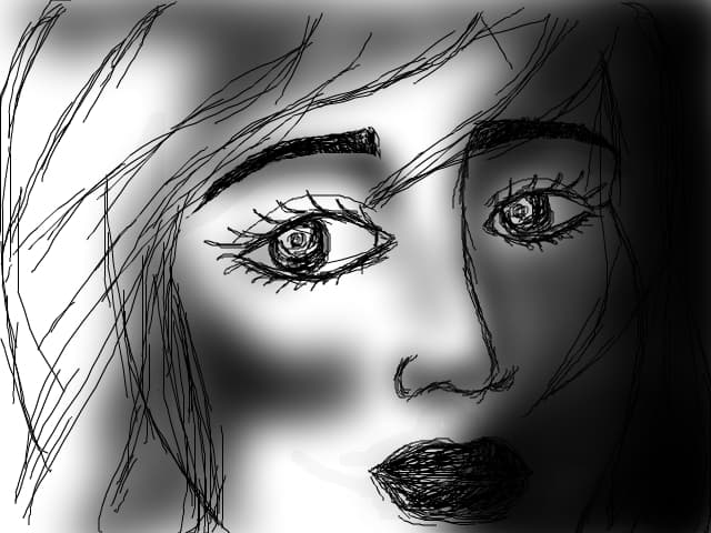 black and white