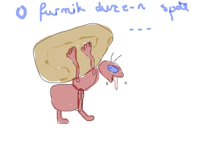 o furnica duce\'-n s[pATE