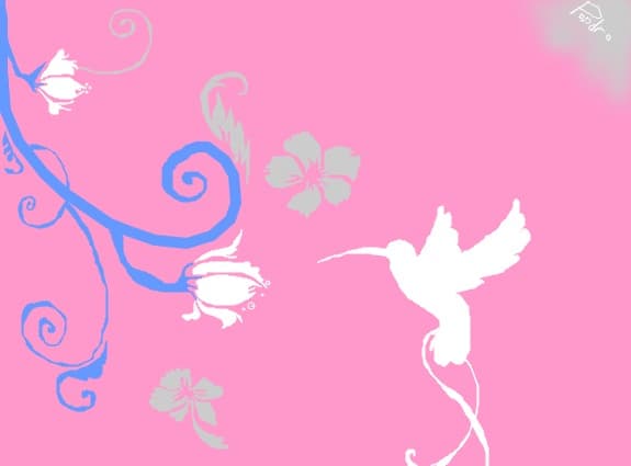 colibri - flower motivation
