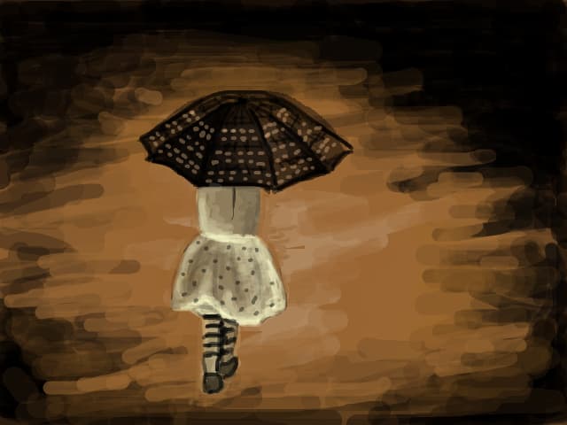 ...girl in the rain