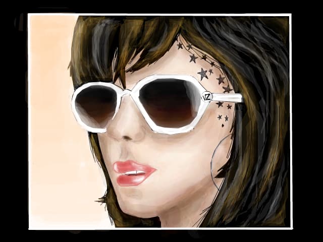 Kat Von D. ...terminat cateva retusuri la par ....si fond....
