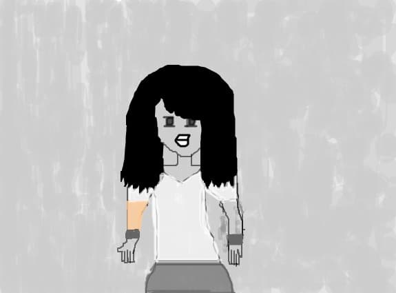 girl in varianta alb negru