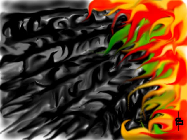 Flamed Stairs