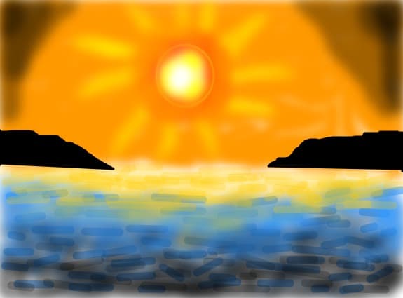 apus  de  soare  in  flacari