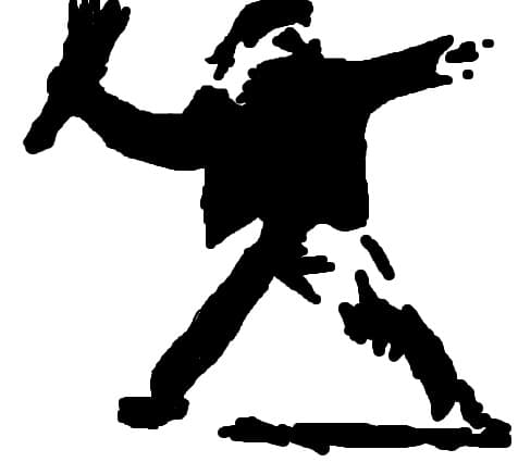 .. trowing molotov ...