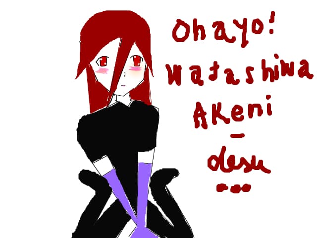 ohayo!watashiwa namae akeri-desu