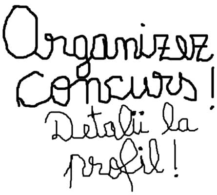 Organizez concurs! Detalii la profil!