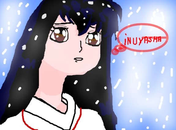 Kagome cu gandul la Inuyasha