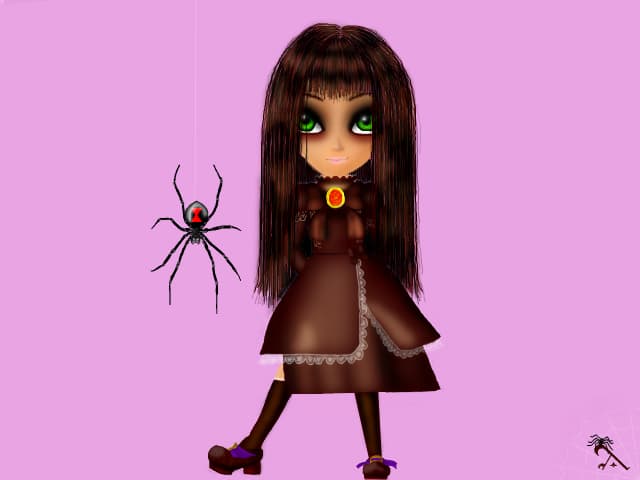 A girl and her spider