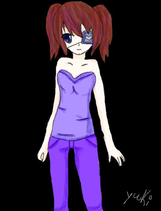 Anime girl purple