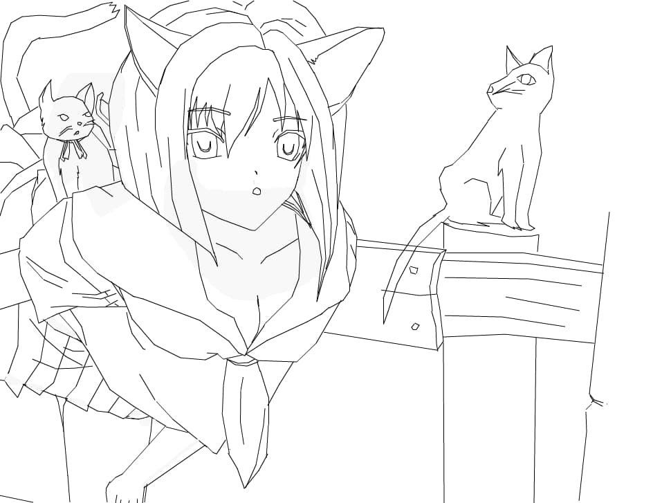 Kitty girl &amp; her kitties :D