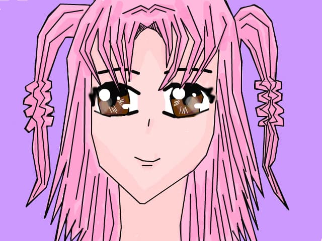 anime girl-pink hair