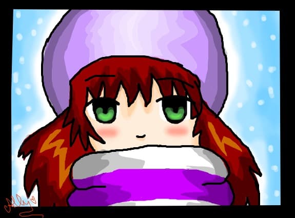 anime winter girl