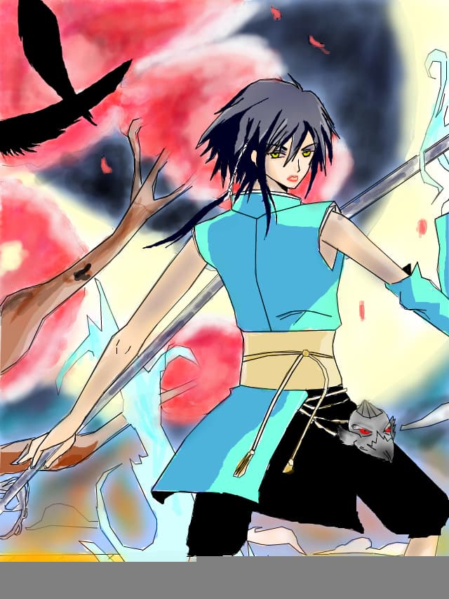 Anime boy..magic:P