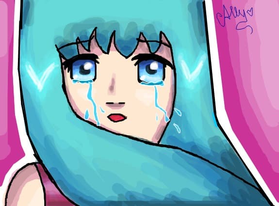 anime crying girl