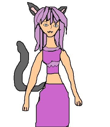 woman cat