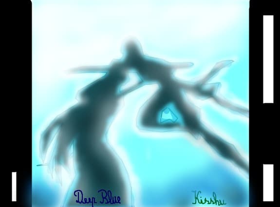 Deep Blue and Kisshu (NO KISSHUUU!!):((