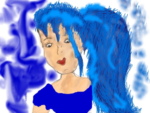 blue girl